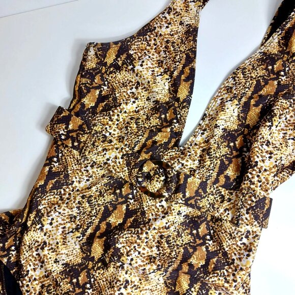 Anthropologie Faithfull Delhi Snake-Printed One-Piece Swimsuit - Picture 6 of 9